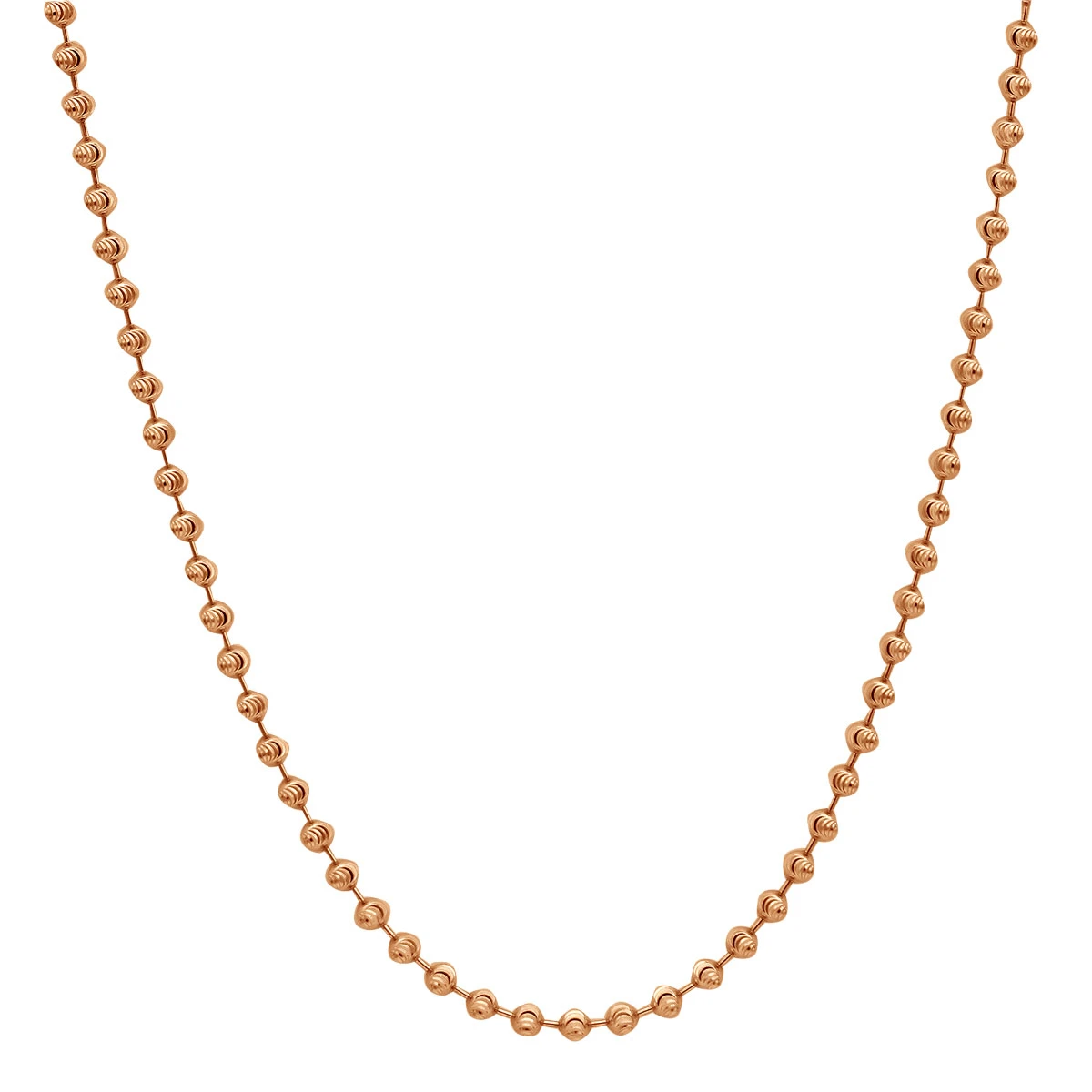 10K White Gold Moon Cut Chain 5mm 22-40in 11 10K White Gold Moon Cut Chain 5mm 22-40in - Image 9