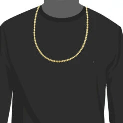 10K Yellow Gold Moon Cut Chain 5mm 22-40in -H'Hen Sale Store 10k yellow gold moon cut chain 6mm 22 40in 3