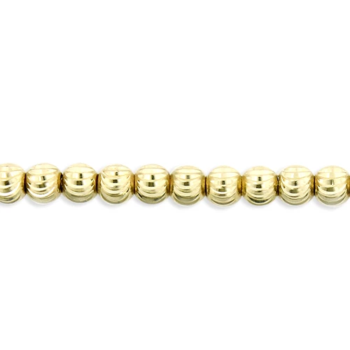 Ball 10K Yellow Gold Moon Cut Chain Bracelet 5mm 7.5-9in 4 Ball 10K Yellow Gold Moon Cut Chain Bracelet 5mm 7.5-9in - Image 2