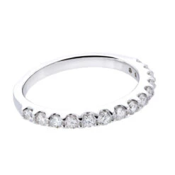 1/2 Carat Diamond Wedding Band For Women 14K White Gold Diamond Stackable Ring 11 1/2 Carat Diamond Wedding Band For Women 14K White Gold Diamond Stackable Ring -H'Hen Sale Store 12 carat diamond wedding band for women 14k gold diamond stackable ring 000833 backwh