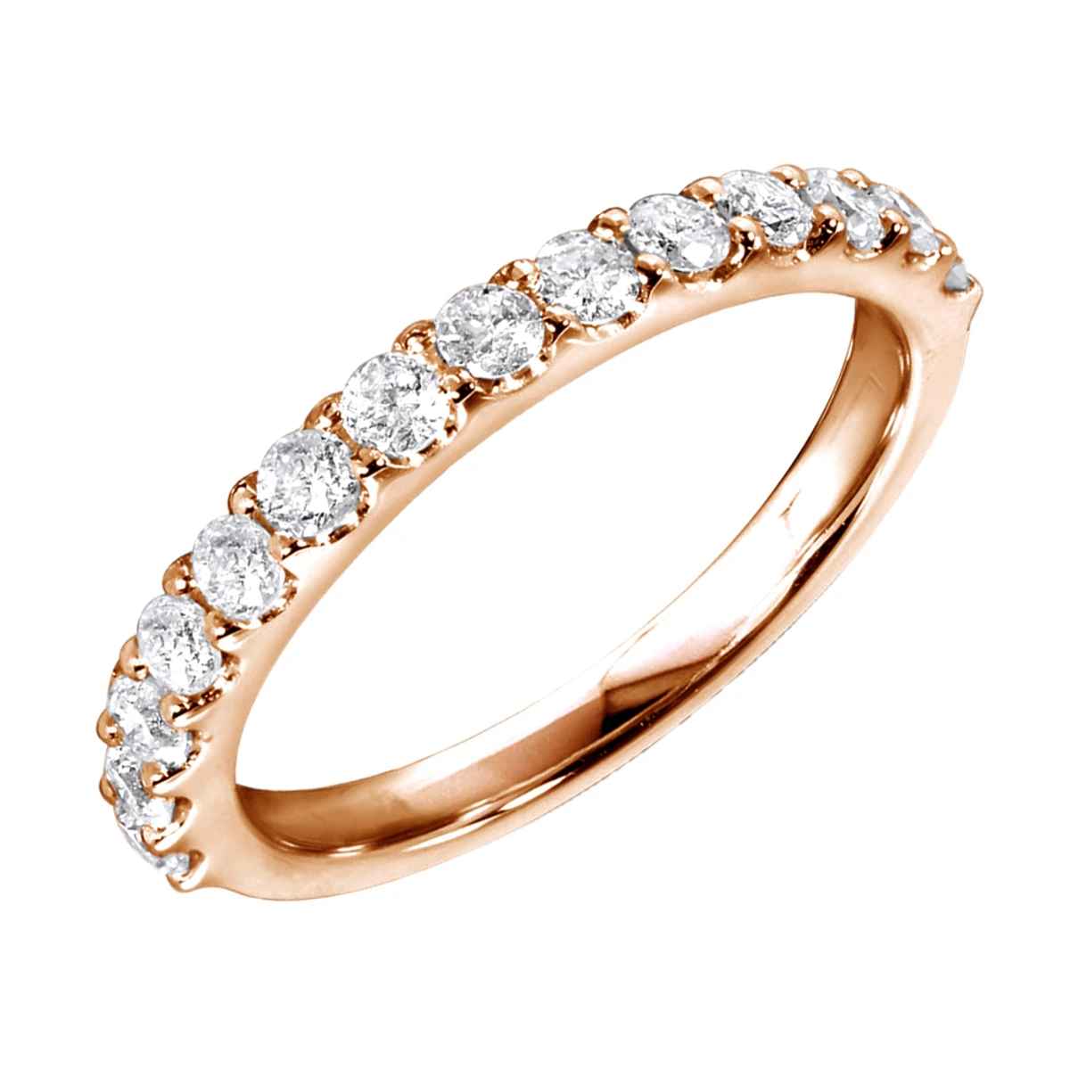 1/2 Carat Diamond Wedding Band For Women 14K White Gold Diamond Stackable Ring 5 1/2 Carat Diamond Wedding Band For Women 14K White Gold Diamond Stackable Ring - Image 3