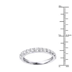 1/2 Carat Diamond Wedding Band For Women 14K White Gold Diamond Stackable Ring 13 1/2 Carat Diamond Wedding Band For Women 14K White Gold Diamond Stackable Ring -H'Hen Sale Store 12 carat diamond wedding band for women 14k gold diamond stackable ring 000833 rulerwh