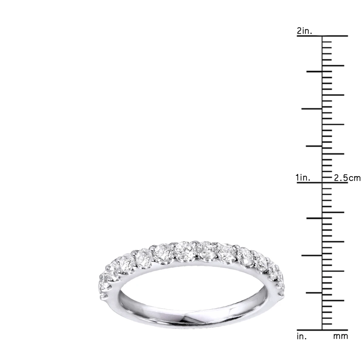 1/2 Carat Diamond Wedding Band For Women 14K White Gold Diamond Stackable Ring 8 1/2 Carat Diamond Wedding Band For Women 14K White Gold Diamond Stackable Ring - Image 6