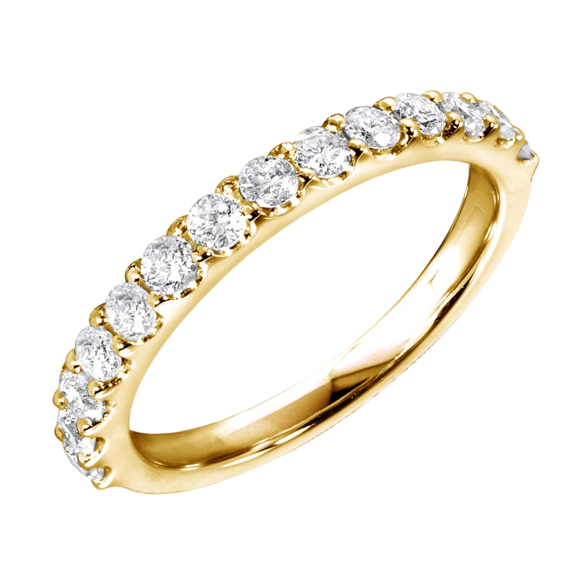 1/2 Carat Diamond Wedding Band For Women 14K White Gold Diamond Stackable Ring 4 1/2 Carat Diamond Wedding Band For Women 14K White Gold Diamond Stackable Ring - Image 2