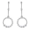 14K White Gold Diamond Circle Earrings 1.38 Ctw.