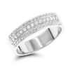 14 Karat Solid 14K White Gold Round Diamond Wedding Band 0.33ct
