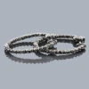 14K Black Plated Gold Black Diamond Hoop Earrings 2.20ct