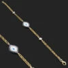 14K Rose Gold Blue Sapphire And Diamond Evil Eye Bracelet .13ct -H'Hen Sale Store 14k blue sapphire and diamond evil eye bracelet 13ct p 35840