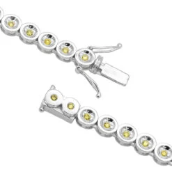14K Yellow Gold Canary Yellow Diamond Chain For Men Bezel Set Necklace 5.25 Carats -H'Hen Sale Store 14k canary yellow diamond chain necklace bezel set 525 p 6219 backwh