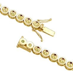 14K Yellow Gold Canary Yellow Diamond Chain For Men Bezel Set Necklace 5.25 Carats -H'Hen Sale Store 14k canary yellow diamond chain necklace bezel set 525 p 6219 backye