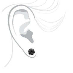 14K Black Plated Gold Cluster Black Diamond Stud Earrings 4.32ct -H'Hen Sale Store 14k cluster black diamond stud earrings 432ct p 35681 bodbl