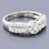 14K White Gold Cluster Diamond Engagement Ring 0.68ct -H'Hen Sale Store 14k cluster diamond engagement ring 068ct p 40452