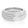 14K White Gold Custom Fingerprint Ring Round Diamond Eternity Band 4.35ct 1 14K White Gold Custom Fingerprint Ring Round Diamond Eternity Band 4.35ct -H'Hen Sale Store 14k custom fingerprint round diamond eternity band 435ct mainwh