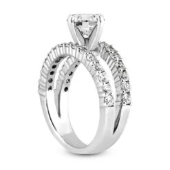 14K White Gold Designer Diamond Engagement Ring 1.40ct -H'Hen Sale Store 14k designer diamond engagement ring 140ct p 35133 back white 20220420 20220426