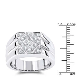 14K White Gold Designer Diamond Ring 0.65ct 13 14K White Gold Designer Diamond Ring 0.65ct -H'Hen Sale Store 14k designer diamond ring 065ct p 40410 rulerwh