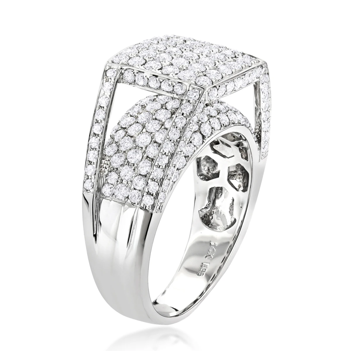 14K White Gold Designer Diamond Ring 2.79ct 8 14K White Gold Designer Diamond Ring 2.79ct - Image 6