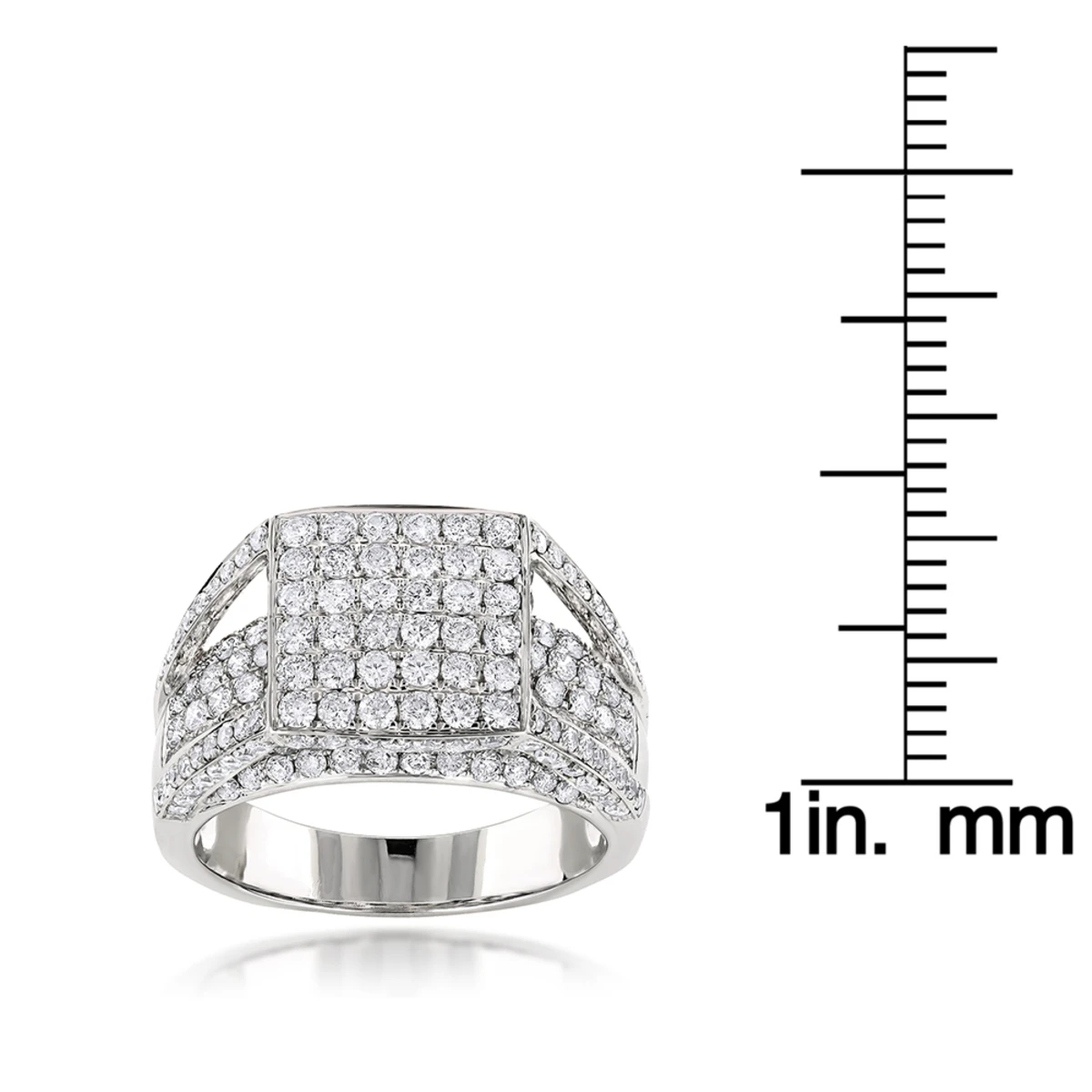 14K White Gold Designer Diamond Ring 2.79ct 9 14K White Gold Designer Diamond Ring 2.79ct - Image 7