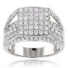 14K White Gold Designer Diamond Ring 2.79ct