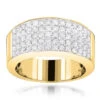 14K Yellow Gold Designer Diamond Wedding Band Women's Or Men's Pave Diamond Ring -H'Hen Sale Store 14k designer diamond wedding band 167ct p 40411 ye