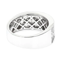 14K White Gold Designer Diamond Wedding Band 1.82ct 11 14K White Gold Designer Diamond Wedding Band 1.82ct -H'Hen Sale Store 14k designer diamond wedding band 182ct p 40464 backwh