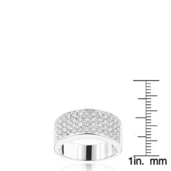 14K White Gold Designer Diamond Wedding Band 1.82ct 13 14K White Gold Designer Diamond Wedding Band 1.82ct -H'Hen Sale Store 14k designer diamond wedding band 182ct p 40464 rulerwh