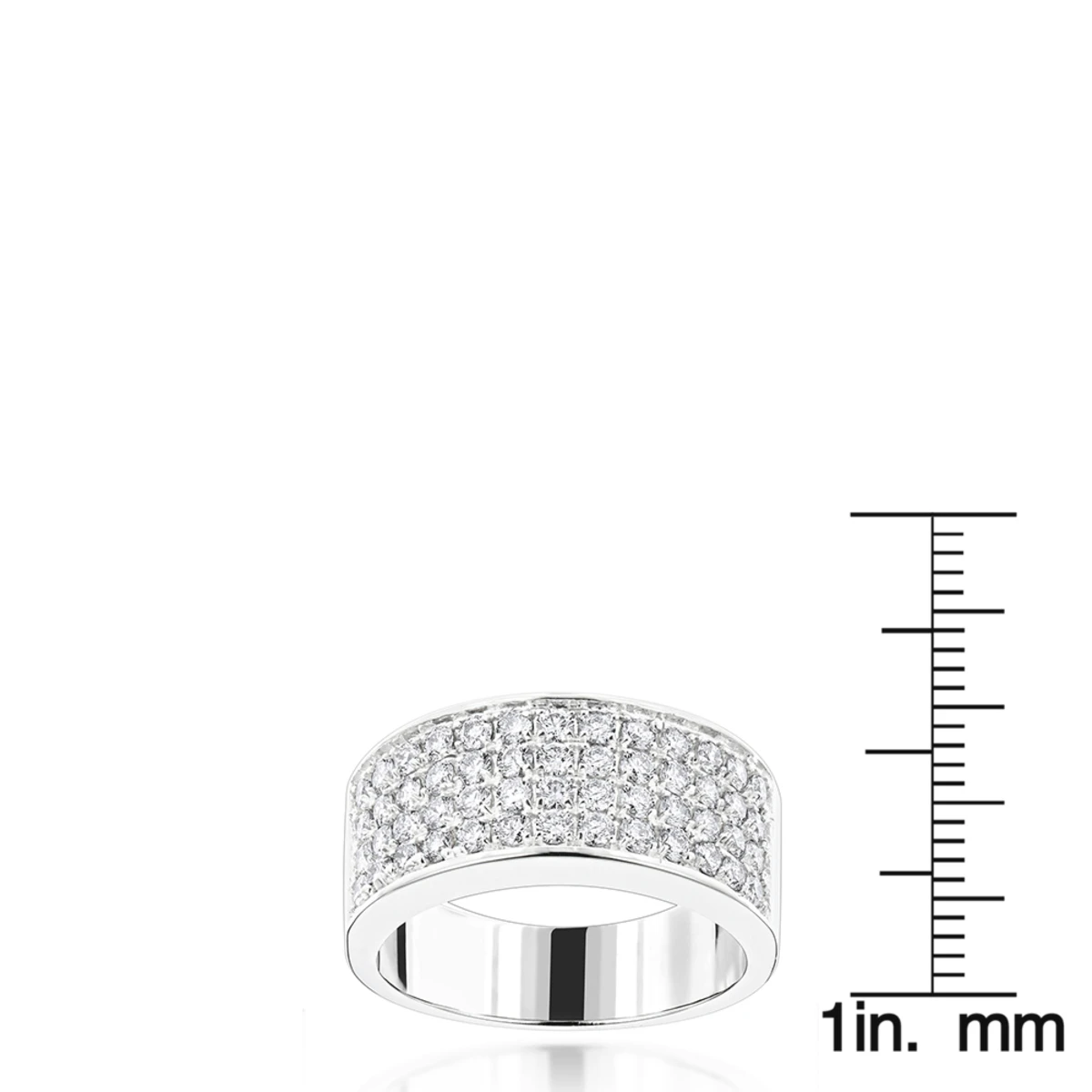 14K White Gold Designer Diamond Wedding Band 1.82ct 8 14K White Gold Designer Diamond Wedding Band 1.82ct - Image 6