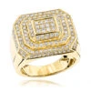 14K Yellow Gold Designer Men's Diamond Ring 2.66ct -H'Hen Sale Store 14k designer mens diamond ring 266ct p 40398 ye