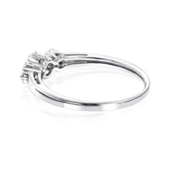 Thin 14K White Gold Diamond Cluster For Women Ring Past Present Future 0.25ct -H'Hen Sale Store 14k diamond cluster ring past present future 030ct p 58 backwh
