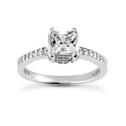 14K White Gold Diamond Engagement Ring Set 1.11ct -H'Hen Sale Store 14k diamond engagement ring set 111ct p 35160 back white 20220420 20220426