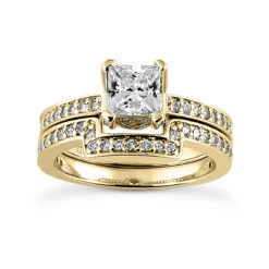 14K White Gold Diamond Engagement Ring Set 1.11ct -H'Hen Sale Store 14k diamond engagement ring set 111ct p 35160 yellow 20220426