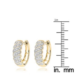 14K Yellow Gold Diamond Hoop Huggie Earrings For Women 0.65ct 17 14K Yellow Gold Diamond Hoop Huggie Earrings For Women 0.65ct -H'Hen Sale Store 14k diamond hoop huggie earrings 065ct p 35720 rulerye