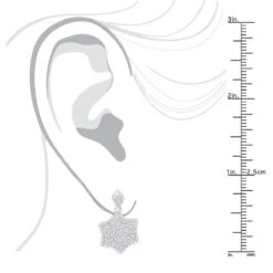 14K White Gold Diamond Star Drop Earrings For Women 0.75ct 12 14K White Gold Diamond Star Drop Earrings For Women 0.75ct -H'Hen Sale Store 14k diamond star of david earrings 075ct p 42033 bodwh