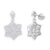 14K White Gold Diamond Star Drop Earrings For Women 0.75ct 1 14K White Gold Diamond Star Drop Earrings For Women 0.75ct -H'Hen Sale Store 14k diamond star of david earrings 075ct p 42033 wh