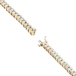 14K Yellow Gold Round Diamond Tennis Bracelet Half Bezel Setting 8ct 11 14K Yellow Gold Round Diamond Tennis Bracelet Half Bezel Setting 8ct -H'Hen Sale Store 14k diamond tennis bracelet half bezel setting 8ct p 22516 backro