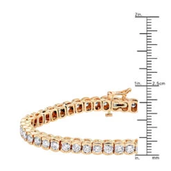 14K Yellow Gold Round Diamond Tennis Bracelet Half Bezel Setting 8ct 13 14K Yellow Gold Round Diamond Tennis Bracelet Half Bezel Setting 8ct -H'Hen Sale Store 14k diamond tennis bracelet half bezel setting 8ct p 22516 rulerro