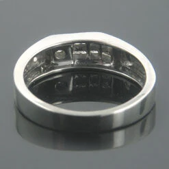 14K White Gold Unique Diamond Wedding Bands For Men Princess Cut Diamonds 6 14K White Gold Unique Diamond Wedding Bands For Men Princess Cut Diamonds -H'Hen Sale Store 14k diamond wedding bands collection item 043ct p 6676back