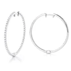 14K Yellow Gold 1 Row Inside Out Diamond Hoop Earrings 3.15ct 9 14K Yellow Gold 1 Row Inside Out Diamond Hoop Earrings 3.15ct -H'Hen Sale Store 14k gold 1 row inside out diamond hoop earrings 315ct p 5996 wh