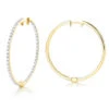 14K Yellow Gold 1 Row Inside Out Diamond Hoop Earrings 3.15ct -H'Hen Sale Store 14k gold 1 row inside out diamond hoop earrings 315ct p 5996 ye