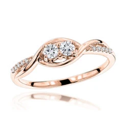 14K White Gold 2 Stone Infinite Love And Friendship Diamond Ring For Women 0.25ct -H'Hen Sale Store 14k gold 2 stone infinite love and friendship diamond ring for women 025ct ro