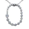 14K White Gold 21 Stone Diamond Journey Necklace 0.50ct