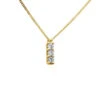 14K Yellow Gold 3 Stone Diamond Journey Pendant For Women 0.3ct -H'Hen Sale Store 14k gold 3 stone diamond journey pendant 030ct p 28043 ye