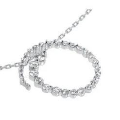 14K White Gold 33 Stone Diamond Journey Necklace 1.50ct -H'Hen Sale Store 14k gold 33 stone diamond journey necklace 150ct p 28174 additional white