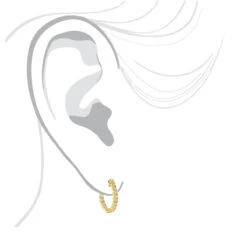 14K Yellow Gold 3/4in Inside Out Yellow Diamond Hoop Earrings 1 Carat By Luxurman -H'Hen Sale Store 14k gold 34in inside out yellow diamond hoop earrings 1 carat by luxurman bodye