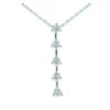 14K White Gold 5 Stone Diamond Journey Necklace 1.75ct