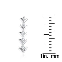 14K White Gold Designer 5 Stone Diamond Journey Pendant 0.25ct 11 14K White Gold Designer 5 Stone Diamond Journey Pendant 0.25ct -H'Hen Sale Store 14k gold 5 stone diamond journey pendant 025ct p 28125 rulerwh