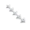 14K White Gold Designer 5 Stone Diamond Journey Pendant 0.25ct