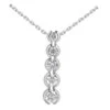 14K White Gold Bezel Set 5 Stone Round Diamond Journey Pendant 0.50ct -H'Hen Sale Store 14k gold 5 stone diamond journey pendant 050ct p 28061 white 20220426