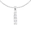 14K White Gold Unique 5 Stone Diamond Journey Pendant 2.50ct -H'Hen Sale Store 14k gold 5 stone diamond journey pendant 250ct p 28080 white 20220426