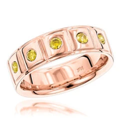 14K Yellow Gold 5 Yellow Diamond Wedding Band 0.3ct Comfort Fit Five Stone Ring 10 14K Yellow Gold 5 Yellow Diamond Wedding Band 0.3ct Comfort Fit Five Stone Ring -H'Hen Sale Store 14k gold 5 yellow diamond wedding band 03ct comfort fit five stone ring ro