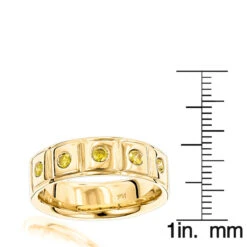 14K Yellow Gold 5 Yellow Diamond Wedding Band 0.3ct Comfort Fit Five Stone Ring 13 14K Yellow Gold 5 Yellow Diamond Wedding Band 0.3ct Comfort Fit Five Stone Ring -H'Hen Sale Store 14k gold 5 yellow diamond wedding band 03ct comfort fit five stone ring rulerye